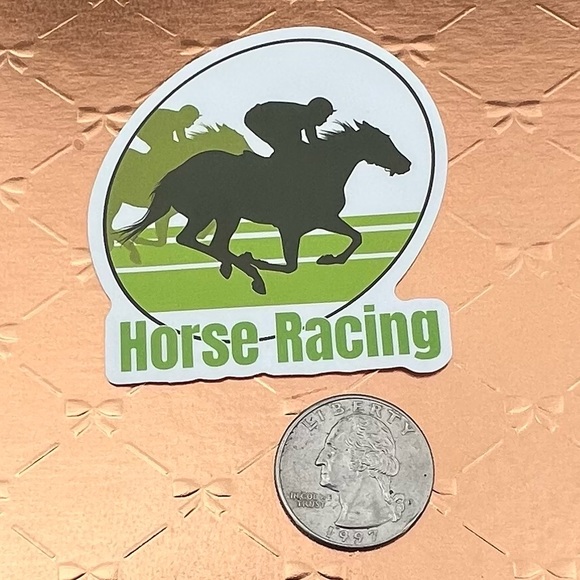 Horse Racing Jockey Equestrian Cowboy CowGirl Single Decor Sticker - Picture 2 of 3